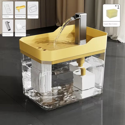 Automatic Cat Water Fountain with USB Pump and Anti-Dry Burning Filter System