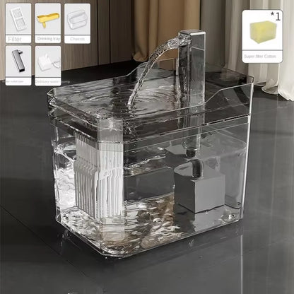 Automatic Cat Water Fountain with USB Pump and Anti-Dry Burning Filter System